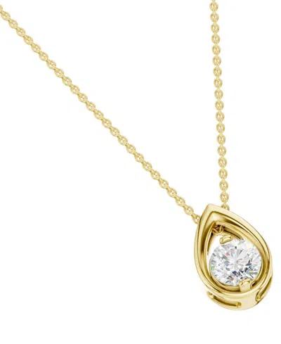Macy's Diamond Tear-shape Pendant Necklace (1/6 Ct. T.w.) In 14k Yellow Gold, 16" + 2" Extender