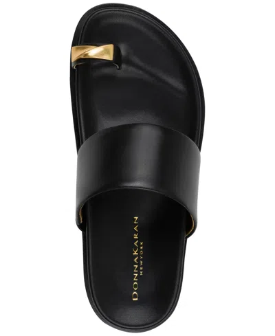Donna Karan Women's Hooper Toe Ring Sandals In Black