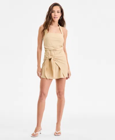Bar Iii Women's Tie-front Romper, Exclusively At Macy's
