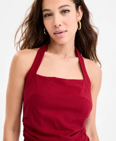 Bar Iii Women's Tie-front Romper, Exclusively At Macy's