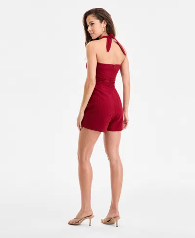Bar Iii Women's Tie-front Romper, Exclusively At Macy's