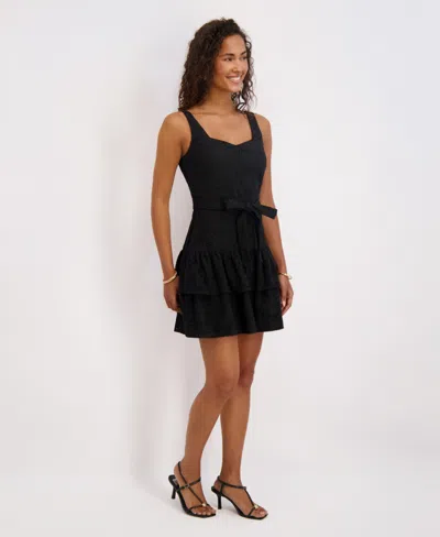 Kensie Women's Embroidered Cotton Sleeveless Dress