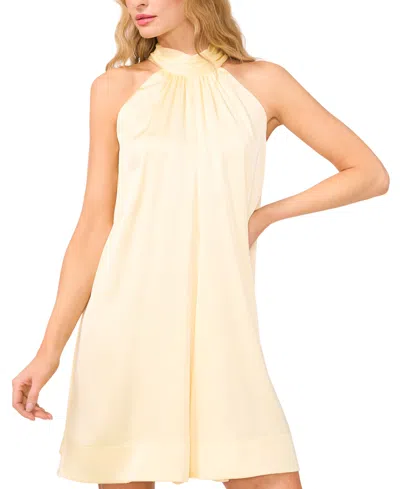Cece Women's Satin Halter-neck Trapeze Mini Dress