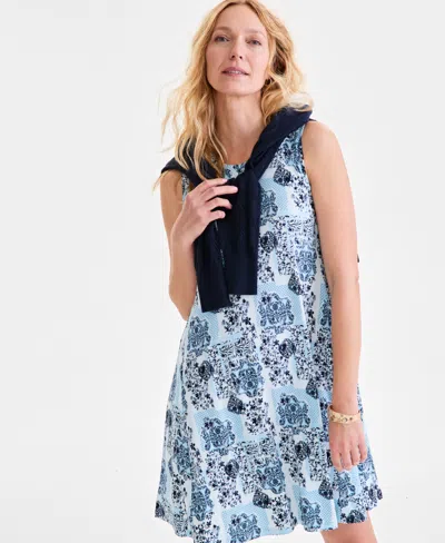 Style & Co Women's Printed Sleeveless Flip-flop Dress, Exclusively At Macy's