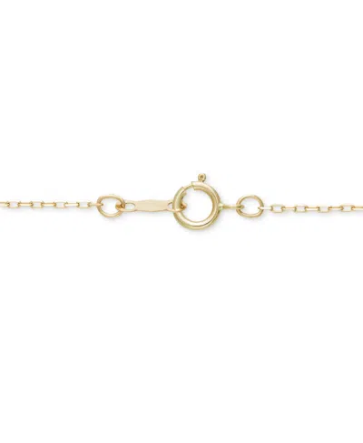 Macy's Dyed Green Jade Bead Station 18" Collar Necklace In 10k Gold