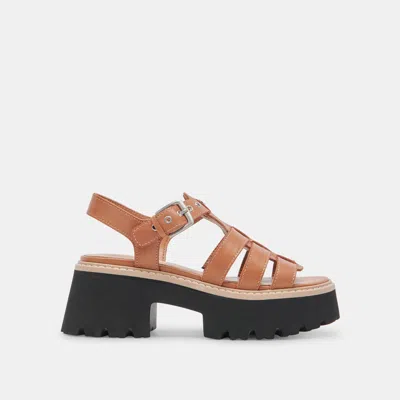 Dolce Vita Latice Sandals Brown Leather