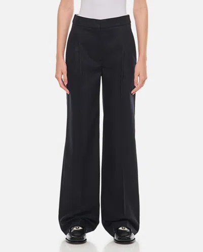 Loulou Studio Black Juno Wool Pants In Black