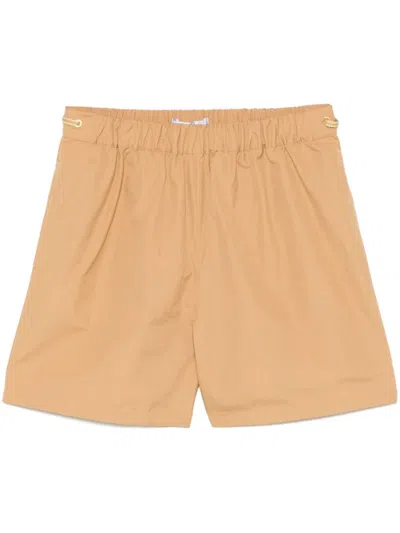 Max Mara Drawstring Waistband Shorts Eyelet Detailing In Nude