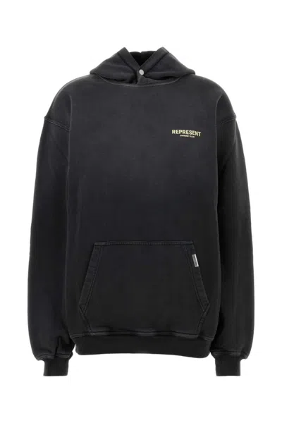 Represent Charcoal Cotton Sweatshirt In Black
