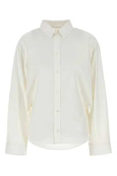 Balenciaga White Poplin Shirt In Neutral
