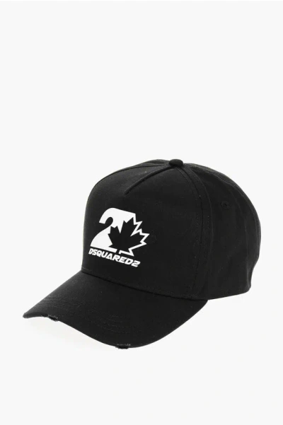 Dsquared2 Solid Color Power Twins Cap With Contrasting Logo