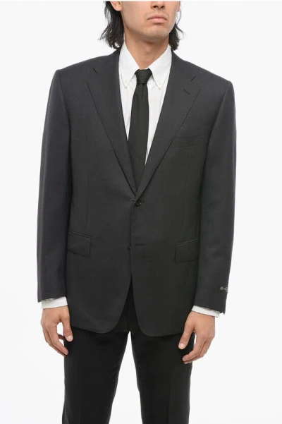 Corneliani Virgin Wool Mantua Blazer With Flap Pockets