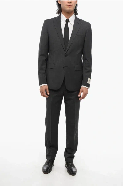 Corneliani Cc Colelction Houndstooth Virgin Wool Side Vents Notch Lapel