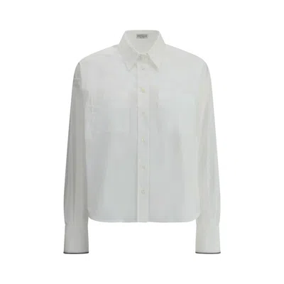 Brunello Cucinelli Oversized Shirt In Neutral