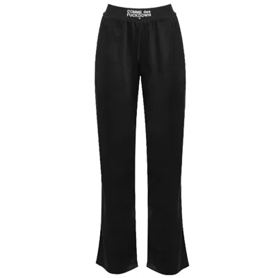Comme Des Fuckdown Black Polyester Jeans & Pant In Black