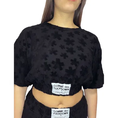 Comme Des Fuckdown Black Cotton Sweater