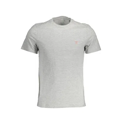 Guess Jeans Chic Gray Slim Fit Logo Tee For Men