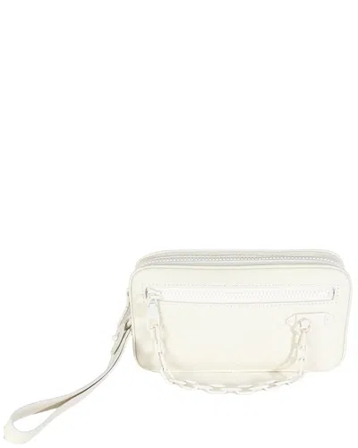 Pre-owned Louis Vuitton White Taurillon Leather Pochette Volga (authentic Pre-loved)