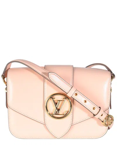 Pre-owned Louis Vuitton Pink Leather Lv Pont 9 (authentic Pre-loved)