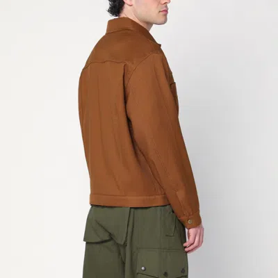 Needles Rust-coloured Jacket With Logo In Brown