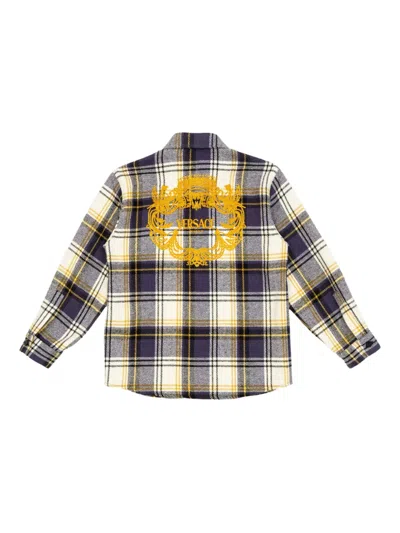 Versace Checked Shirt In Multi
