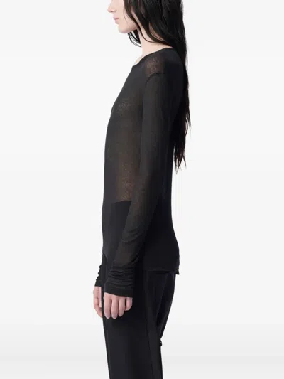 Ann Demeulemeester Fiene Top In Black
