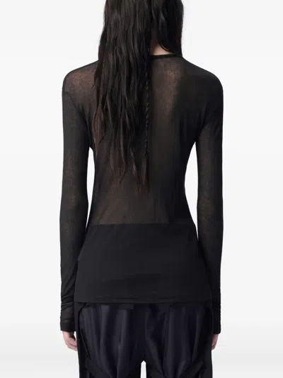 Ann Demeulemeester Fiene Top In Black