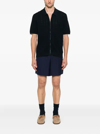Valentino Elastic-waist Shorts In Blue