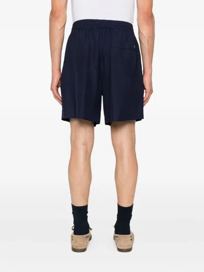 Valentino Elastic-waist Shorts In Blue