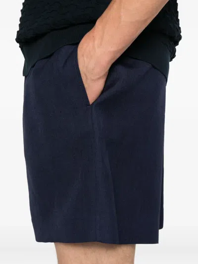 Valentino Elastic-waist Shorts In Blue