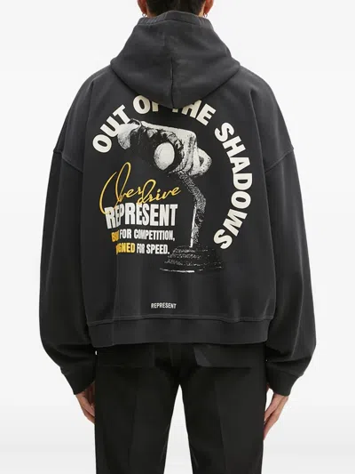 Represent Out Of The Shadows Graphic Hoodie In Gray