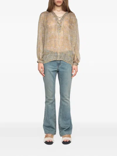 Zadig & Voltaire Tamela Lace-up Blouse