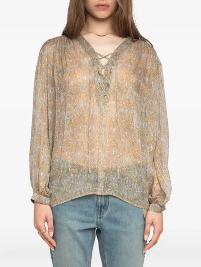 Zadig & Voltaire Tamela Lace-up Blouse