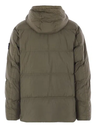 Stone Island Crinkle Reps Ny Jacket Badge In Green