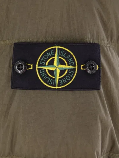 Stone Island Crinkle Reps Ny Jacket Badge In Green