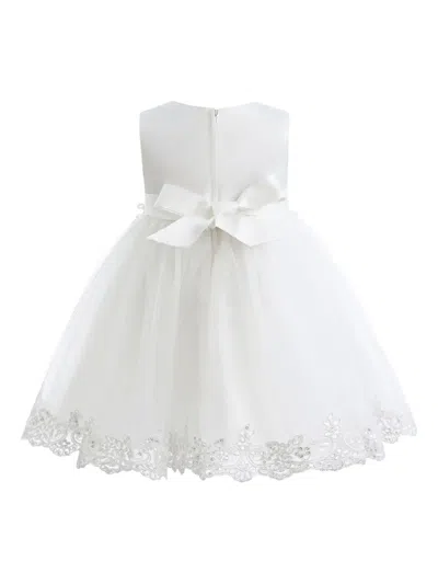 Tulleen Floral Dress In White