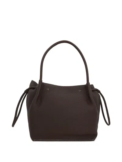 Tod's Medium Leather Bucket Bag Drawstring In Brown