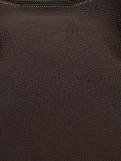 Tod's Medium Leather Bucket Bag Drawstring In Brown