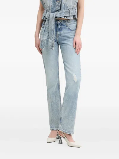 Hugo Boss Acid-wash Jeans In Blue