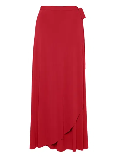 Eres Julieta Wrap-effect Beach Skirt In Red