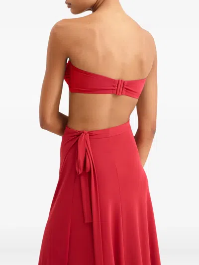 Eres Julieta Wrap-effect Beach Skirt In Red