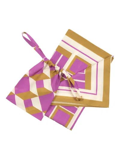Eres Vibration Geometric-print Beach Wrap Skirt In Pink