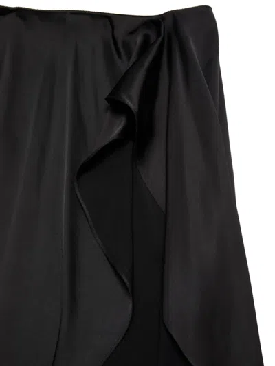 Acne Studios Ruffled Lace-trim Midi Skirt