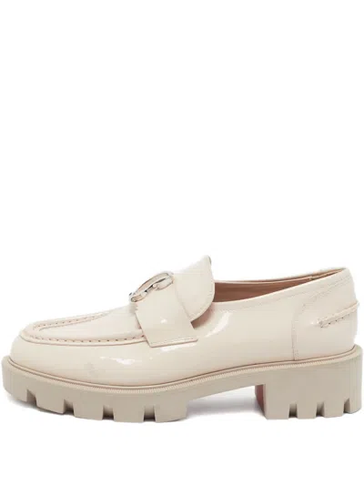 Pre-owned Christian Louboutin 40mm Leather Platform Loafers