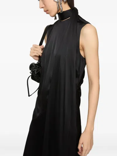 Acne Studios Draped Fringed Midi Dress