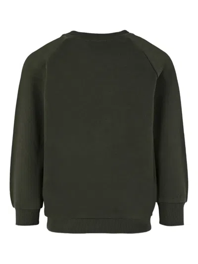 Balmain Logo-embroidered Sweatshirt In Green