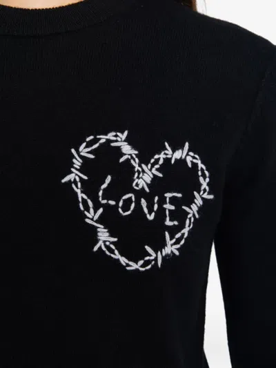 Zadig & Voltaire Kendy Heart Embroidered Sweater