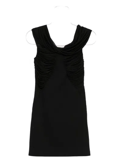 Max Mara Off-the-shoulder Viscose Jersey Dress In Black