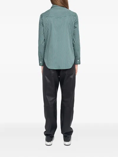 Zadig & Voltaire Womens Emerald Thelma Striped Cotton-poplin Shirt In Multi