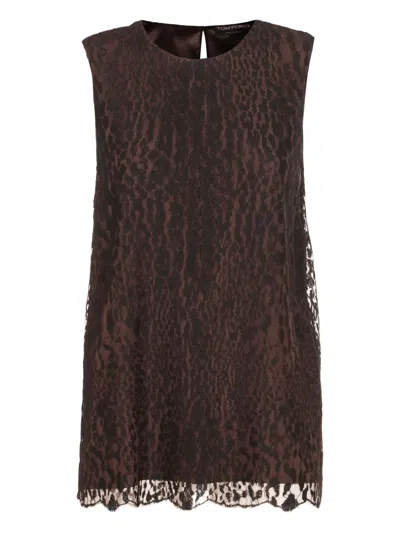 Tom Ford Sleeves And Animal Print Top
